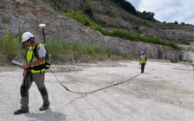Carrière de dolomie à Pont de Peille (06) – Recherche de phénomène de karstification par méthodes du panneau électrique et du géoradar avec antenne TBF