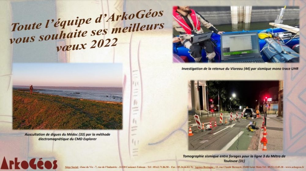 Toute l’équipe d’ArkoGéos vous souhaite une très bonne année 2022 ainsi qu’à vos proches